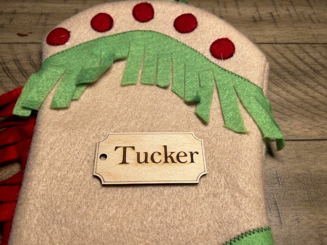 Stocking Tags- Laser Cut and Custom Engraved