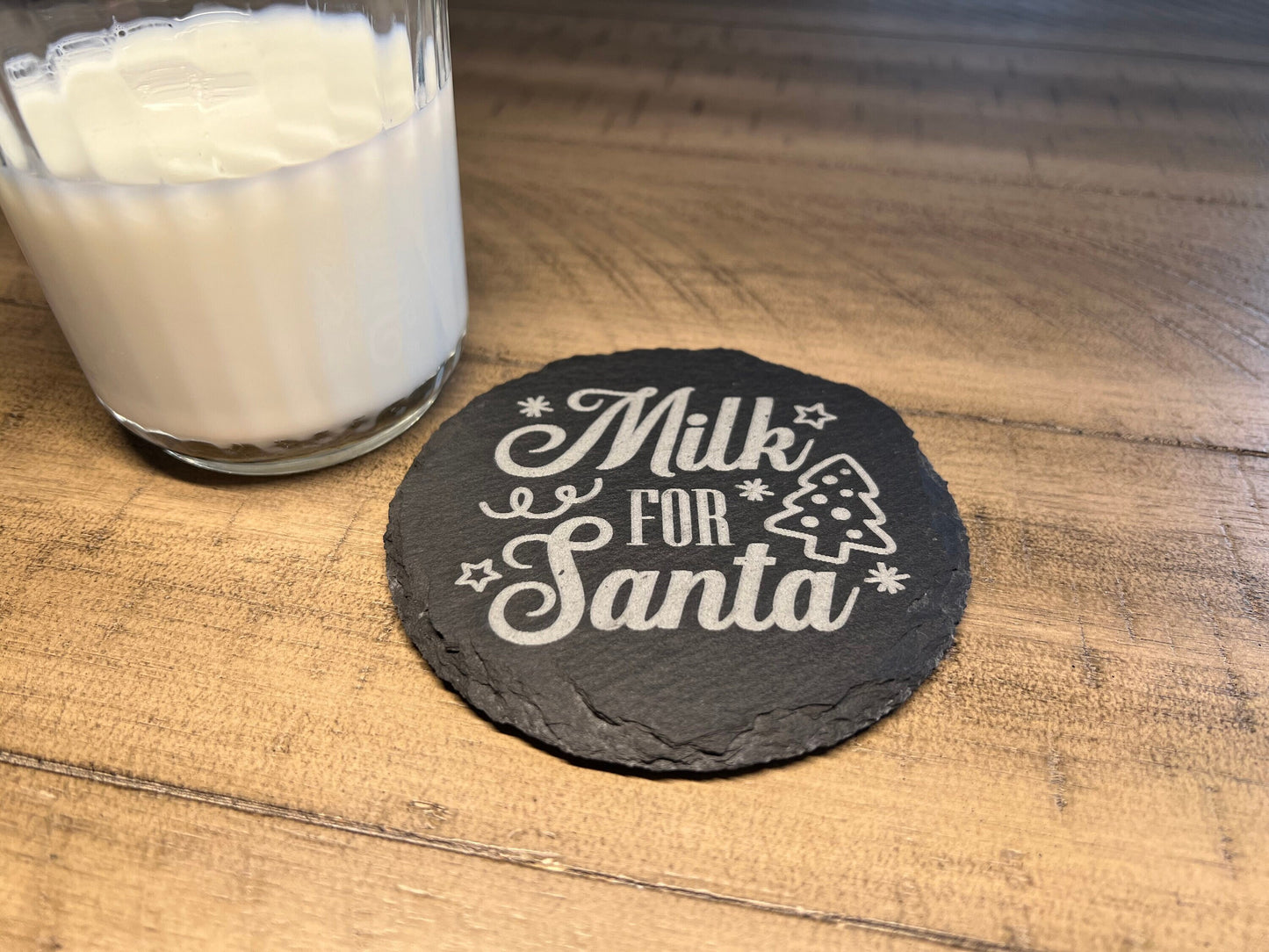 Milk for Santa- Slate Coaster