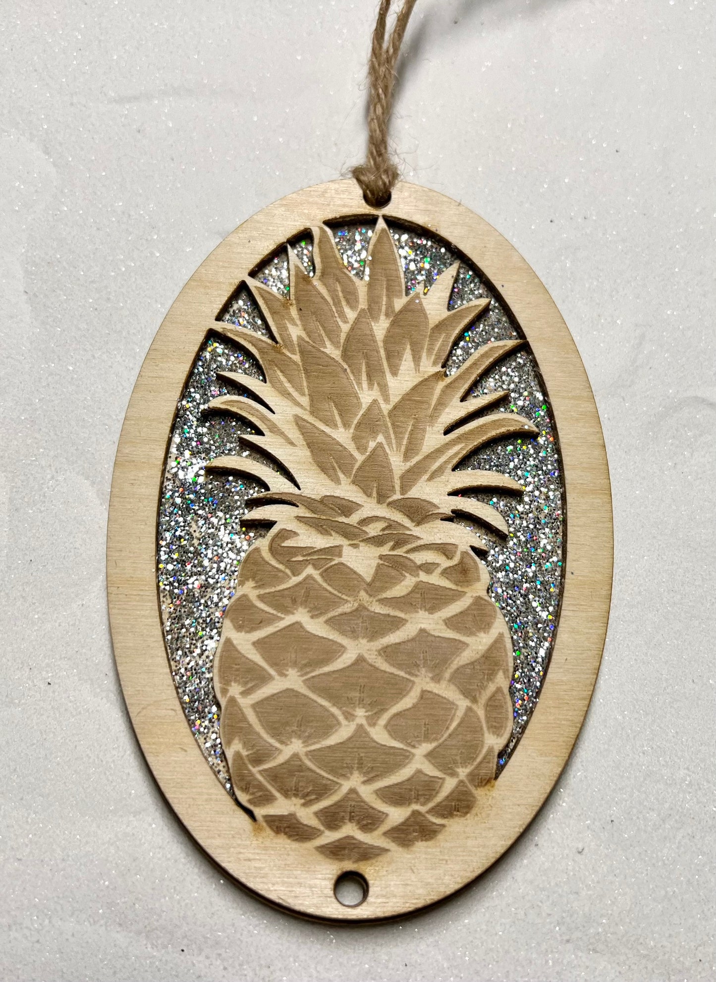 Pineapple Holiday Ornament- Laser Cut and Engraved