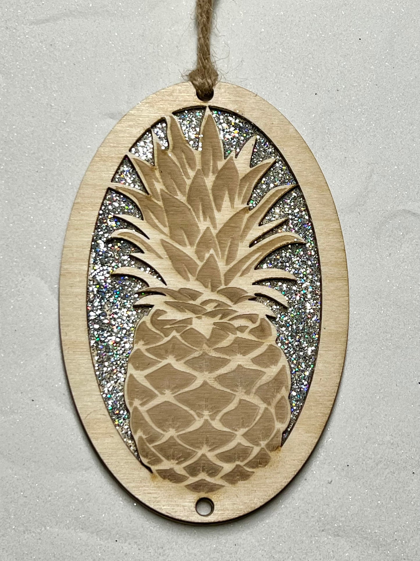 Pineapple Holiday Ornament- Laser Cut and Engraved