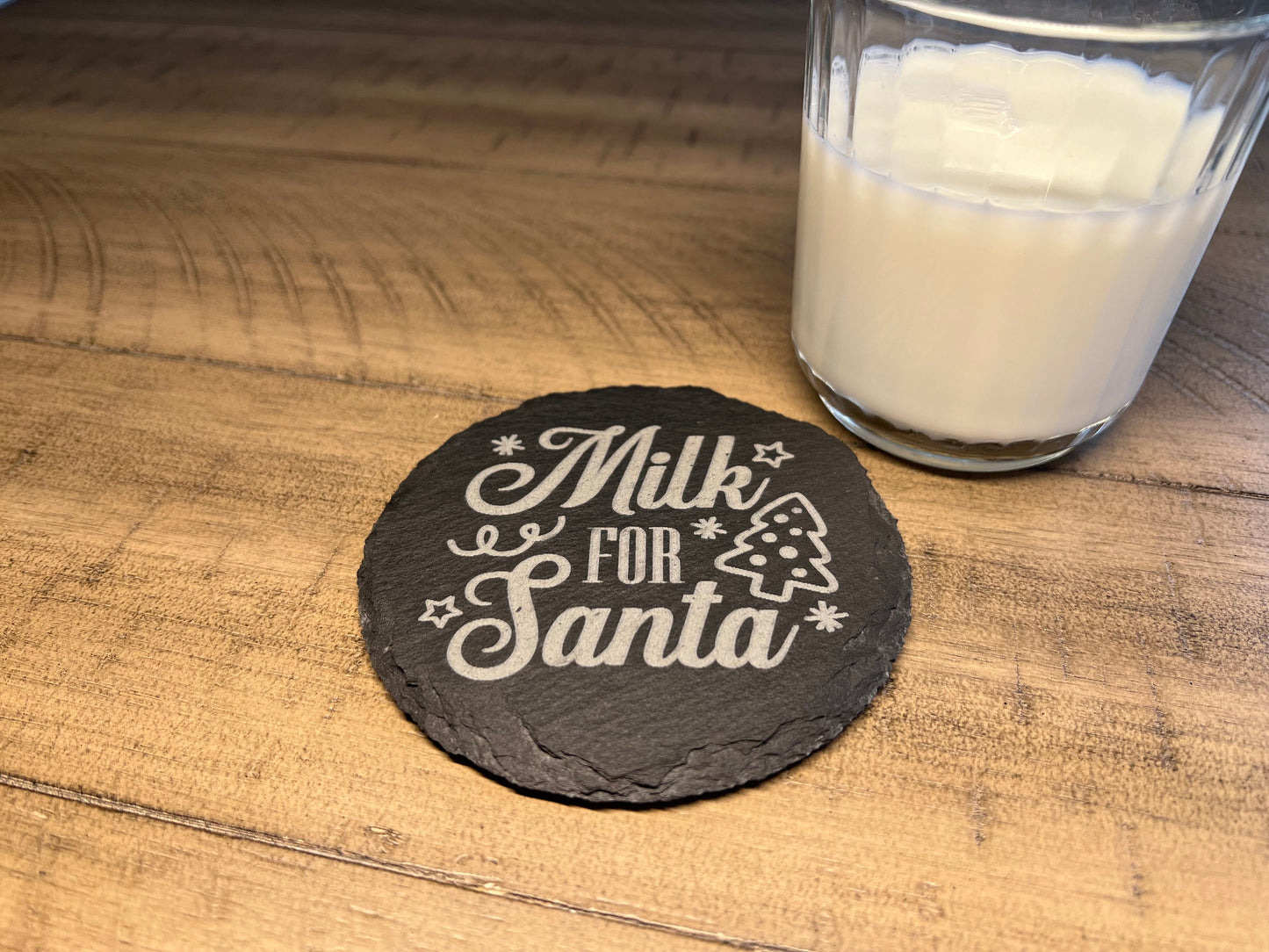 Milk for Santa- Slate Coaster