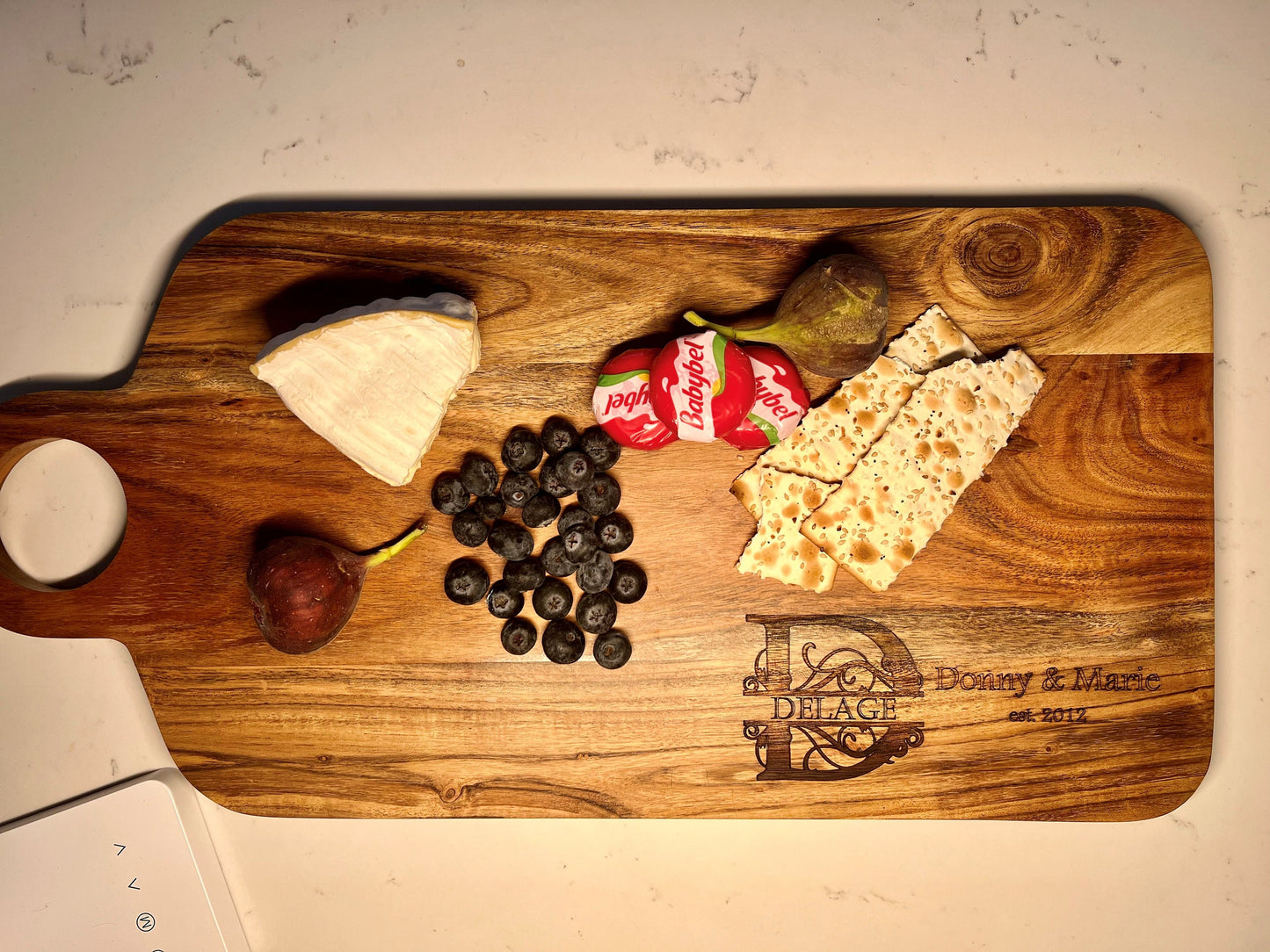 Large Personalized Laser Engraved Acacia Charcuterie Board