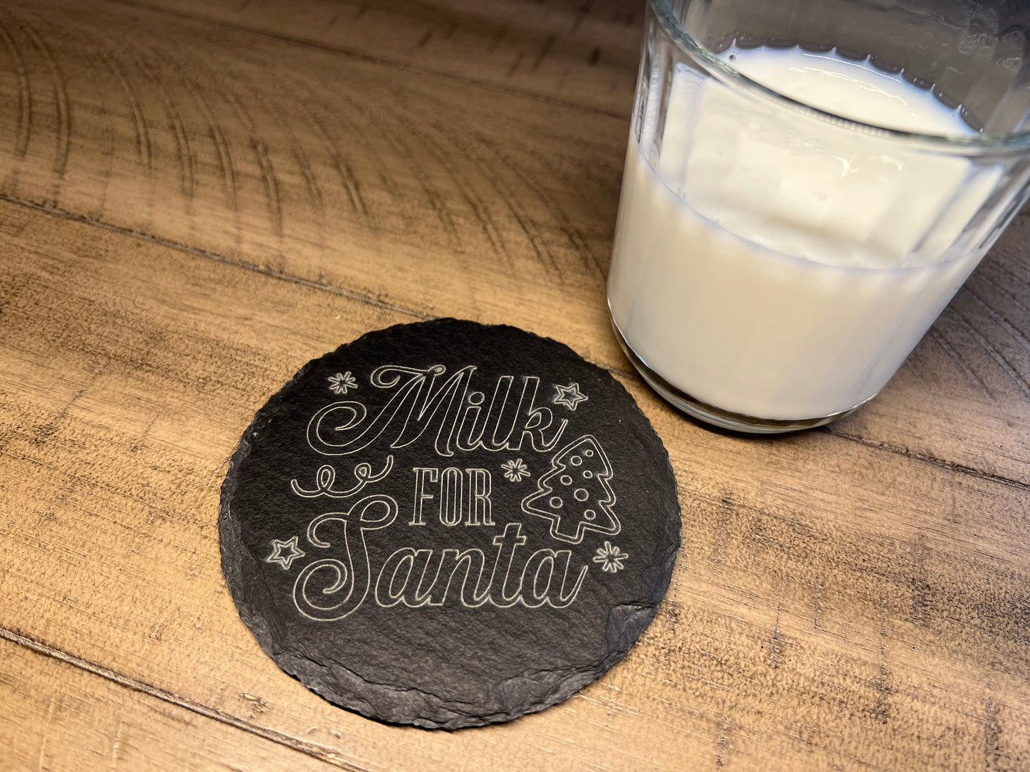 Milk for Santa- Slate Coaster