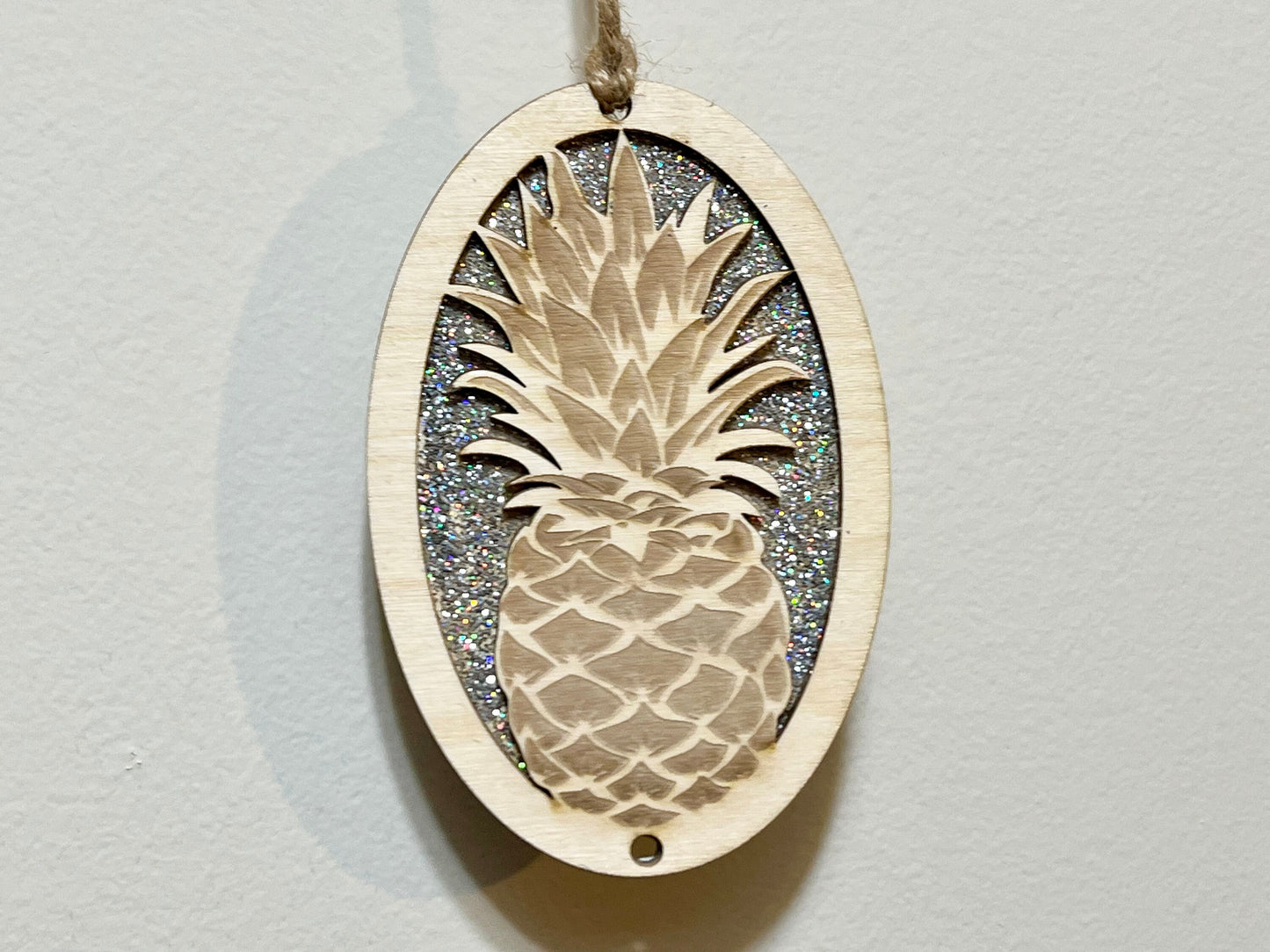 Pineapple Holiday Ornament- Laser Cut and Engraved